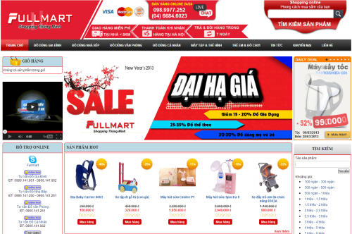 Thiết kế web bán hàng điện máy - Công Ty Cổ Phần Bizweb Việt Nam